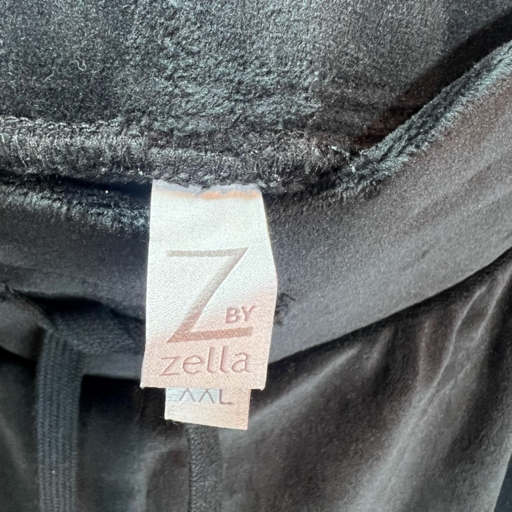 Z by Zella Velour Joggers Pants Black Cozy Stretch Pull On Athleisure NEW Sz 2XL - Picture 11 of 13